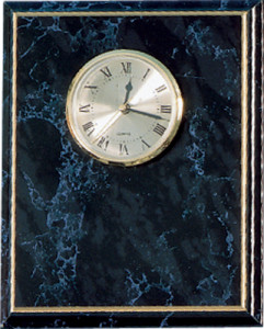 CLV45 8x10 black marble wall clock