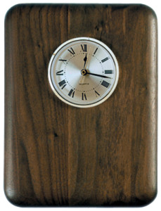 CLV70 elliptical round edge walnut clock 8x10