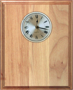 CLV93 8x10 red alder clock