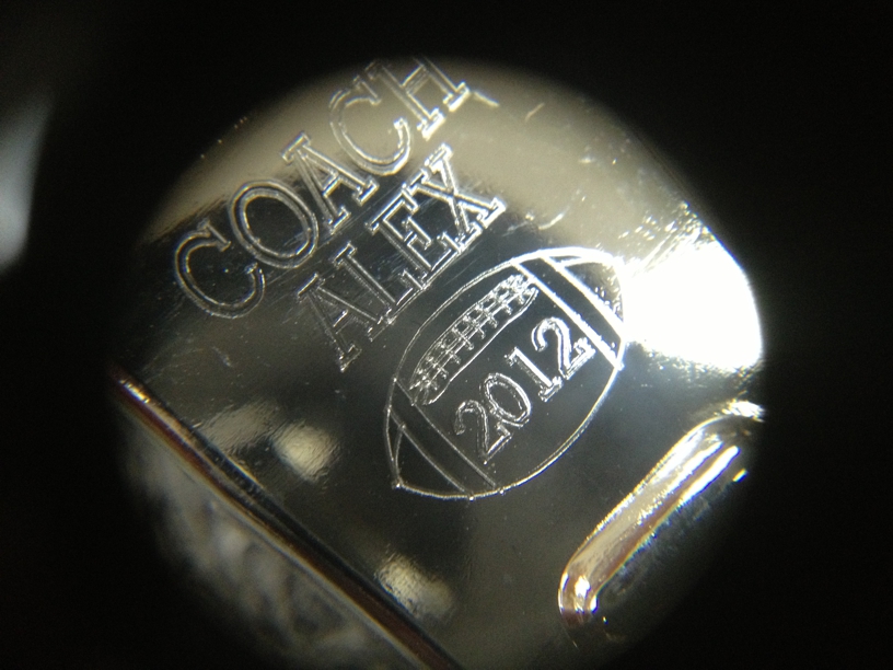 engraved coach whistles detail