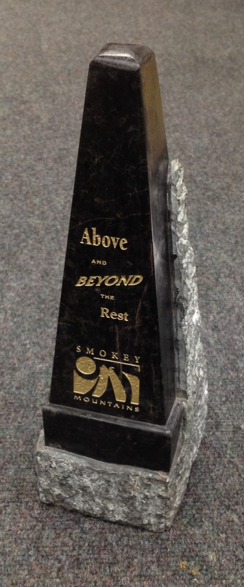 Laser engraved marble awards