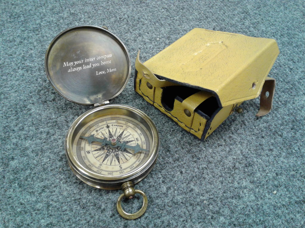 engraved compass