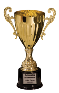 6C6605-D gold metal cup black plastic base