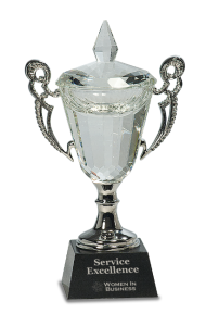 CRY052M PEDESTAL CRYSTAL CUP AWARD 10