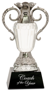 CRY062M CRYSTAL CUP SILVER TRIM AWARD 9