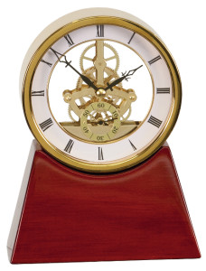 EX105 Rosewood Gold Piano Finish Clock 7