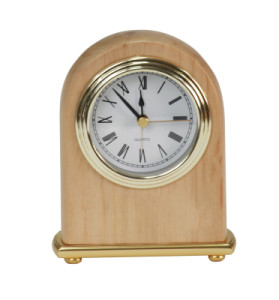 RA001 red alder arch dome clock 4x5